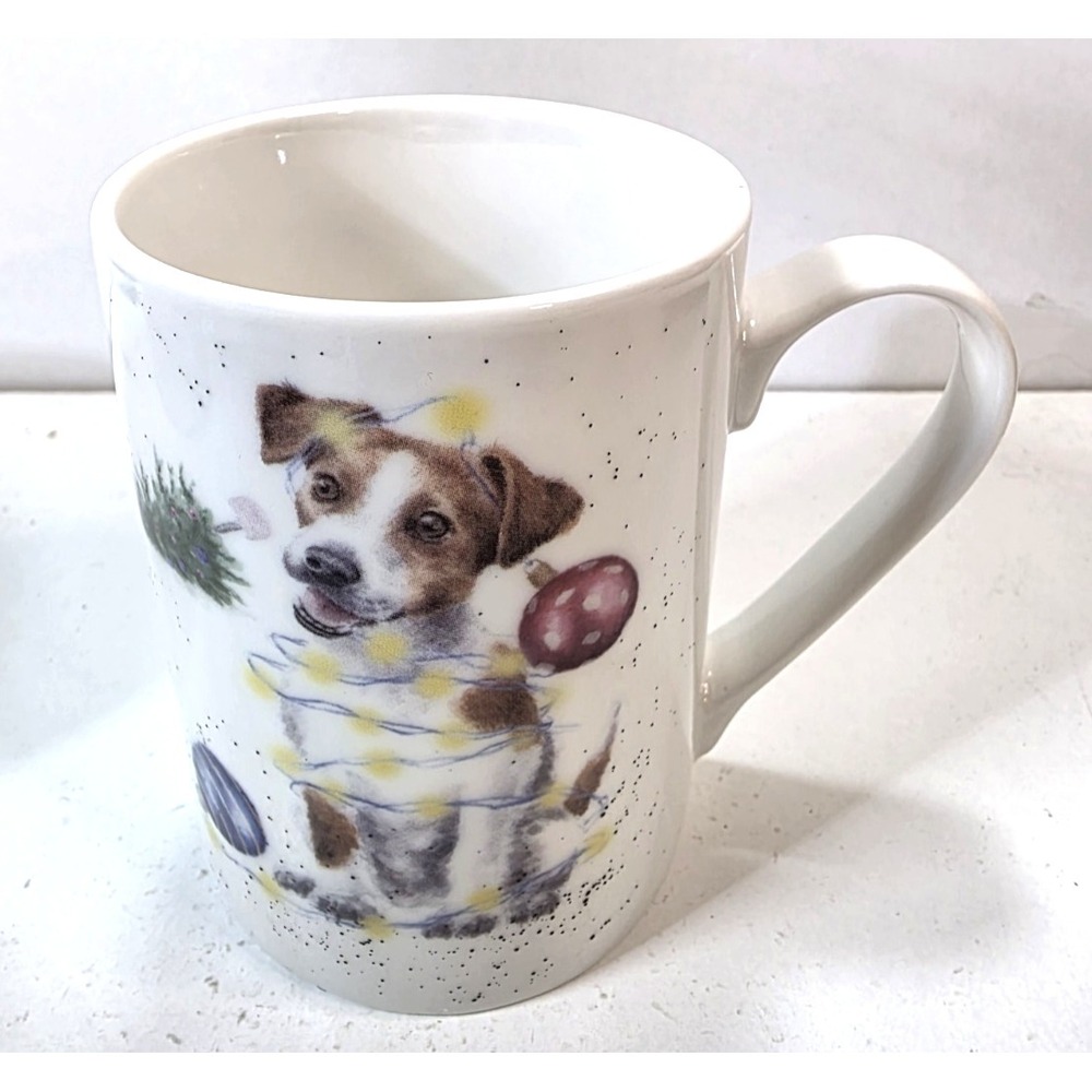 Pimpernel Wrendale Designs Santa's Little Helpers Terrier Dog Coffee Mug 10 Oz